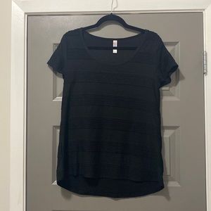 LulaRoe black short sleeve top